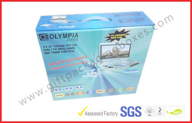 Portable DVD Offset Printing Electronics Packaging Boxes With 1400g Rigid Board