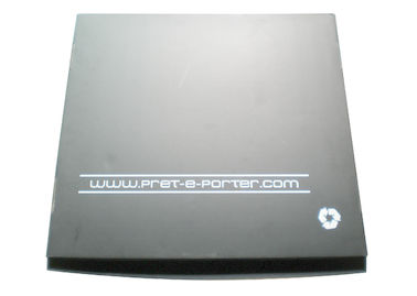 Luxury Black Corrugated Paper Box, Foldable Duplex Box With Flute Box For Cloth Packaging