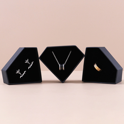 Black Kraft Paper Jewelry Packaging Box For Necklace Ring Earrings Bracelet