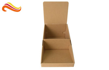Brown Color Custom Corrugated Boxes Glossy Lamination Surface For Product Display